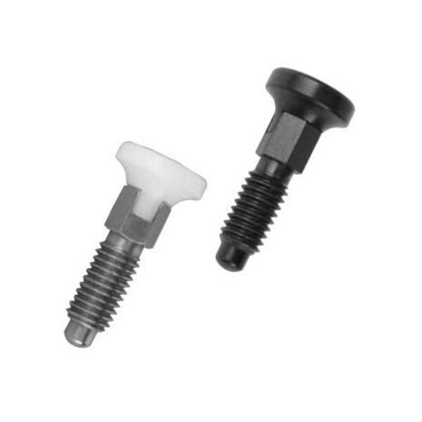 Knob Spg Plgr, Stl, Lock, 1/2